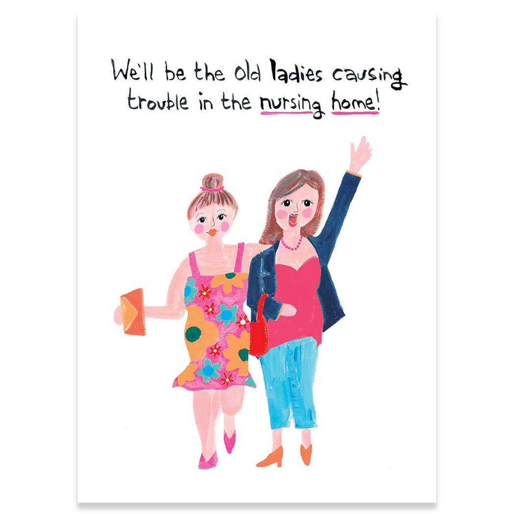 Old Ladies Birthday Greeting Card