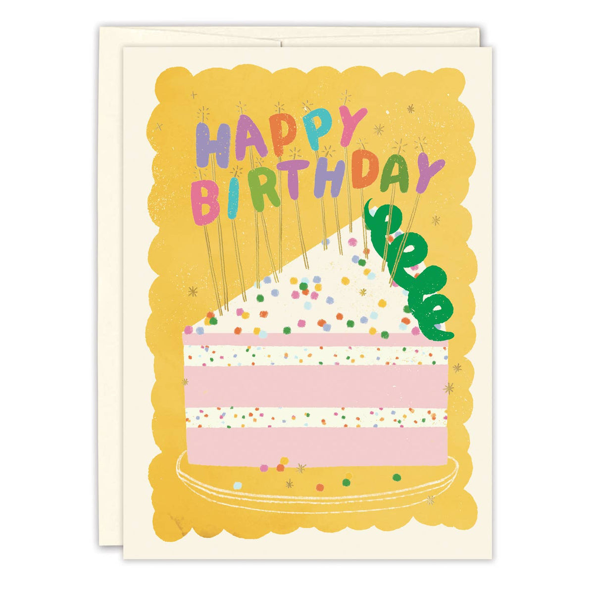 Rainbow Cake Candles Birthday Card