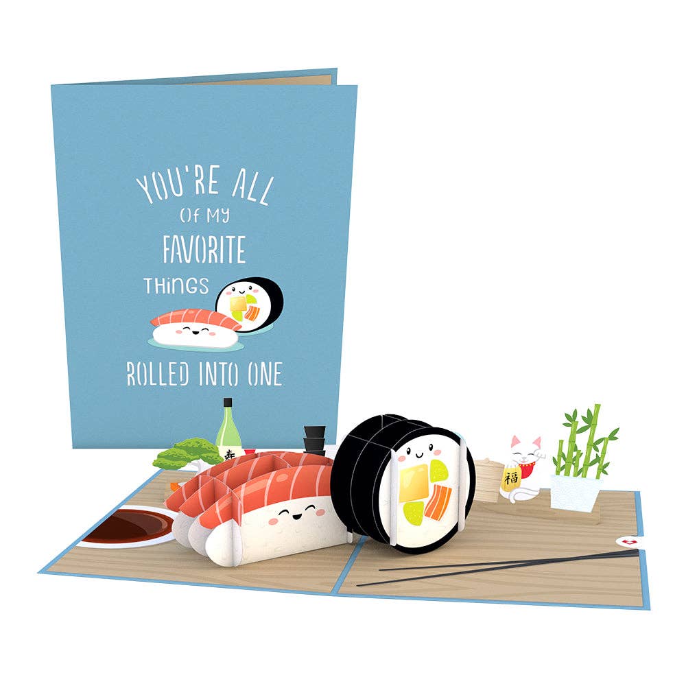 Sushi 5''x7'' Card, Pop-Up Cards, Everyday Pop-up card
