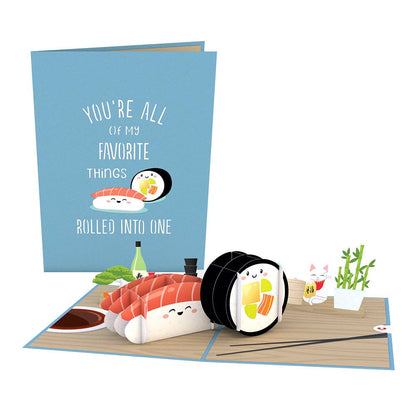 Sushi 5''x7'' Card, Pop-Up Cards, Everyday Pop-up card