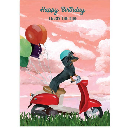 Birthday Scooter Greeting Card
