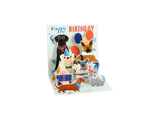 Woof Party Birthday Mini Pop-Up Card