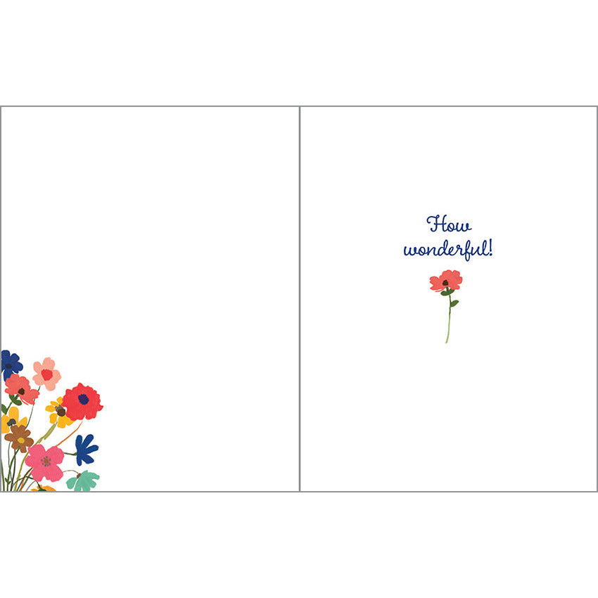 Little Flower Bouquet Congratulations card