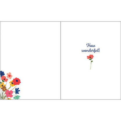 Little Flower Bouquet Congratulations card