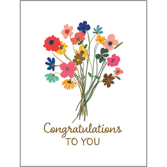 Little Flower Bouquet Congratulations card