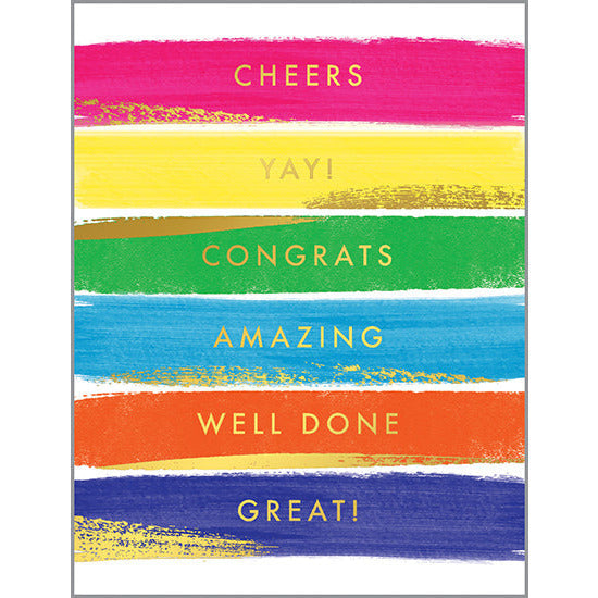 Color Brush Strokes Congratulations card