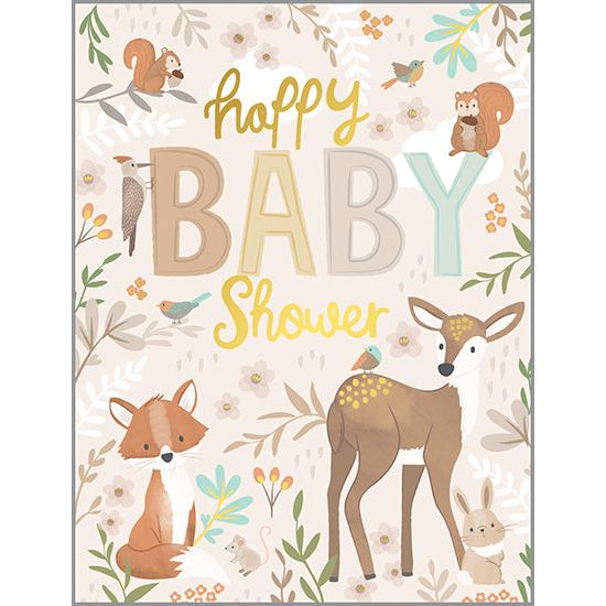 Forest Animals Baby card