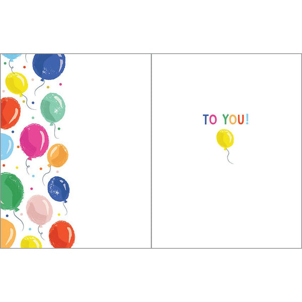 Floating Balloons Birthday card