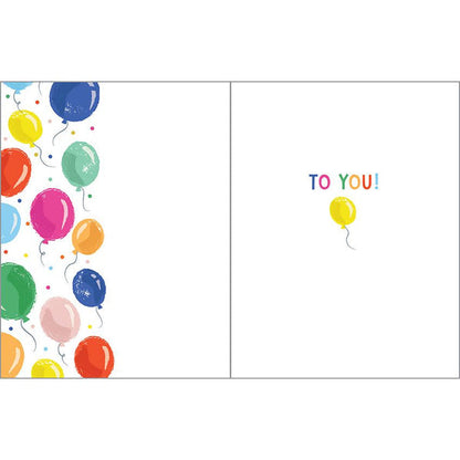 Floating Balloons Birthday card