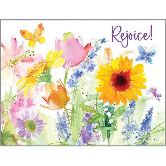 Spring Flower Mix {with scripture} Easter card -