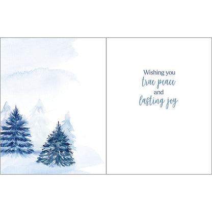 Christmas card - Blue Peace Trees