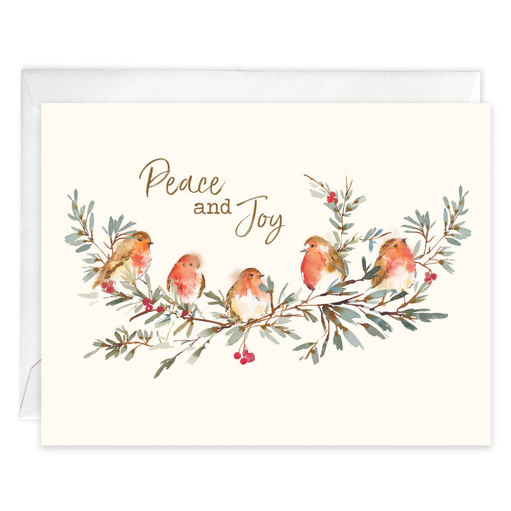 Birds on Branch Christmas cards