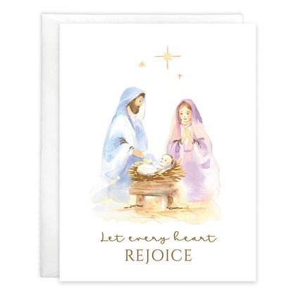 Holy Family {with scripture} Christmas card