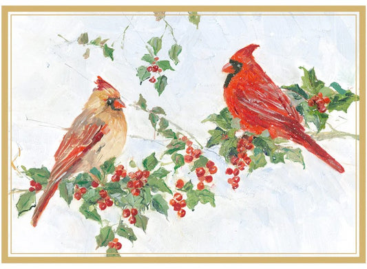 Cardinal Couple Christmas Cards