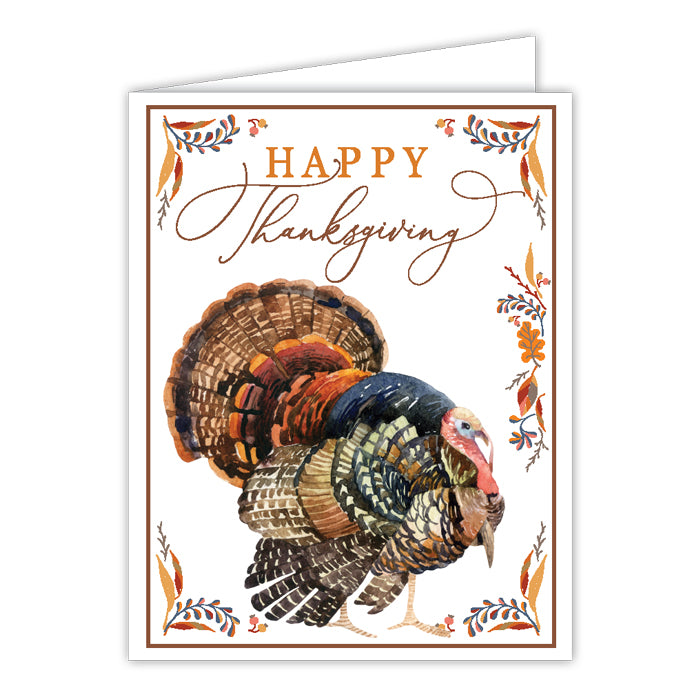 Happy Thanksgiving Turkey Greeting Card