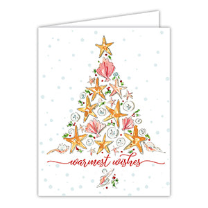 Warmest Wishes Seashell Tree Greeting Card