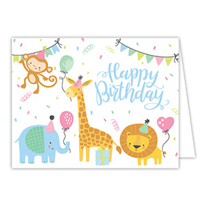 Happy Birthday Zoo Animals Greeting Card