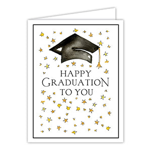 Happy Graduation To Cap and Stars Greeting Card