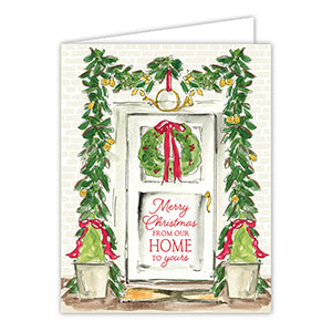 Holiday Front Door Greeting Card