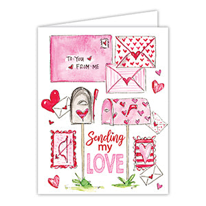 Sending My Love Valentine Mail Greeting Card