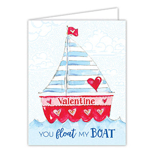 Valentine You Float My Boat Greeting Card