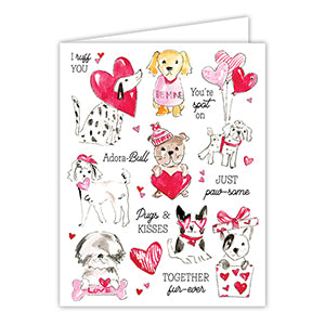 Valentine Dogs Greeting Card