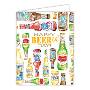 HAPPY BEERTH DAY! BEER BOTTLES GREETING CARD