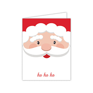 Ho Ho Ho Santa Face Greeting Card