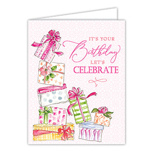 Happy Birthday Cheerful Packages Greeting Card