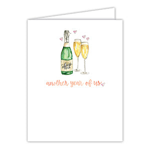 Another Year of Us Champagne Flutes Greeting Card