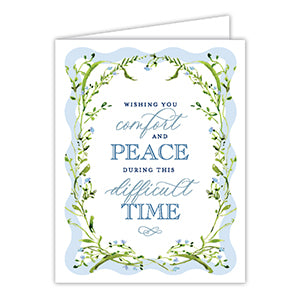 Wishing You Comfort and Peace Sweet Blue Flowers Greeting Card