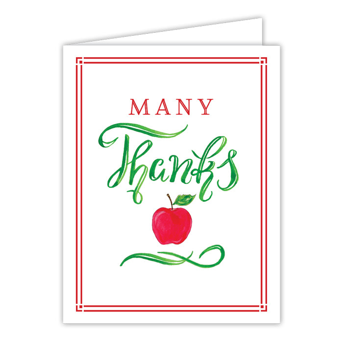 Many Thanks Apple Greeting Card