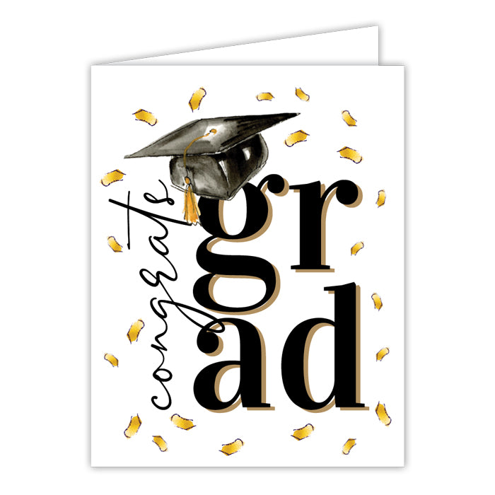 Congrats Grad Graduation Cap Greeting Card