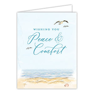 Wishing you Peace & Comfort Seashore Scene Greeting Card