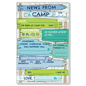 BLUE NEWS FROM CAMP FILL IN STATIONERY PADS