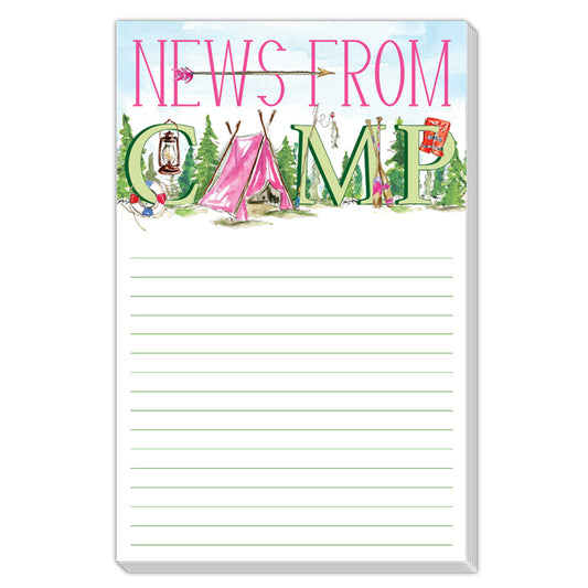 News from Camp Pink Tent Stationery Pads
