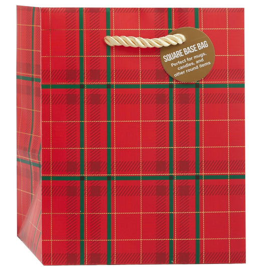 Plaid Tidings Small Square Gift Bag