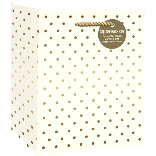 Gold Swiss Dots-Cream Square Bag
