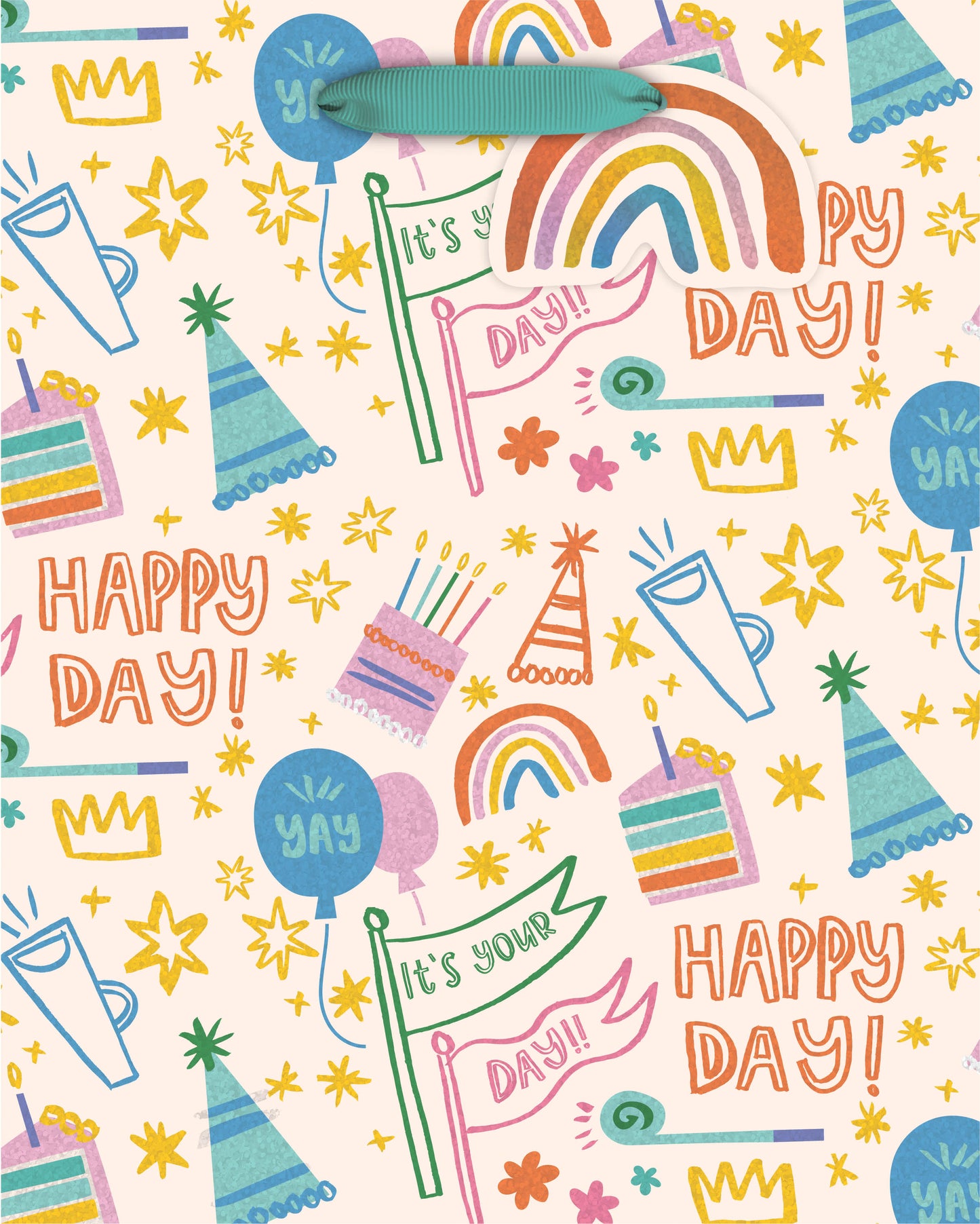 Happy Day Doodles Medium Tote Bag