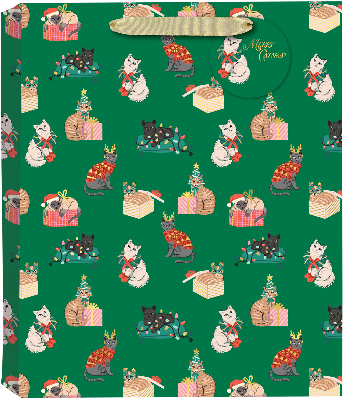 Cozy Catmas Large Gift Bag