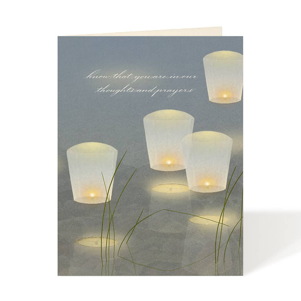 Floating Lanterns - Sympathy Greeting Cards