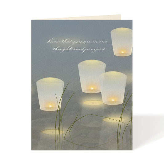 Floating Lanterns - Sympathy Greeting Cards