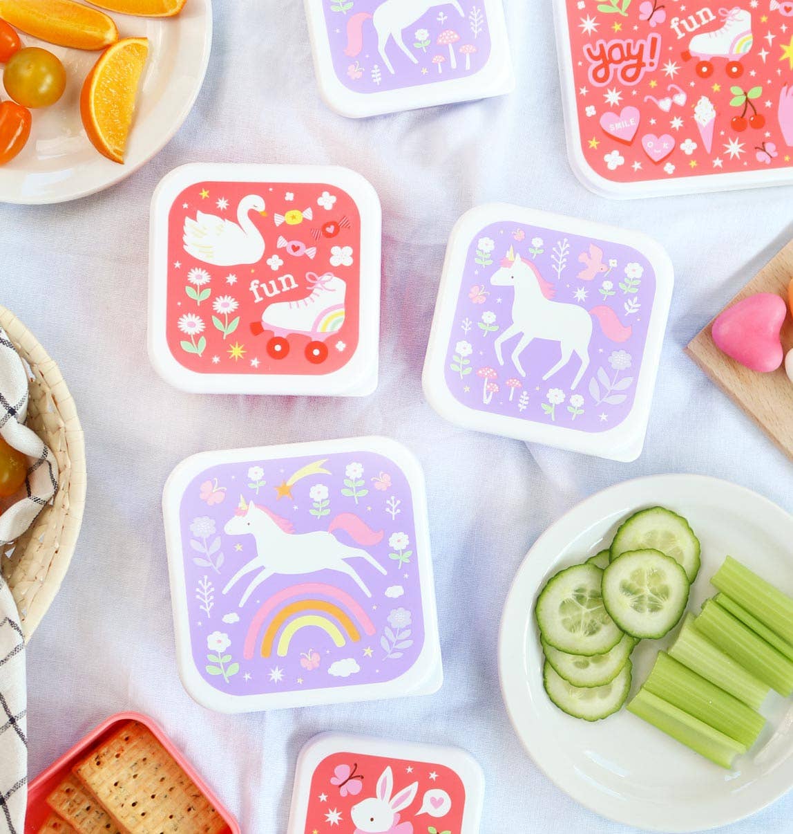 Lunch & snack box set: Unicorn dreams