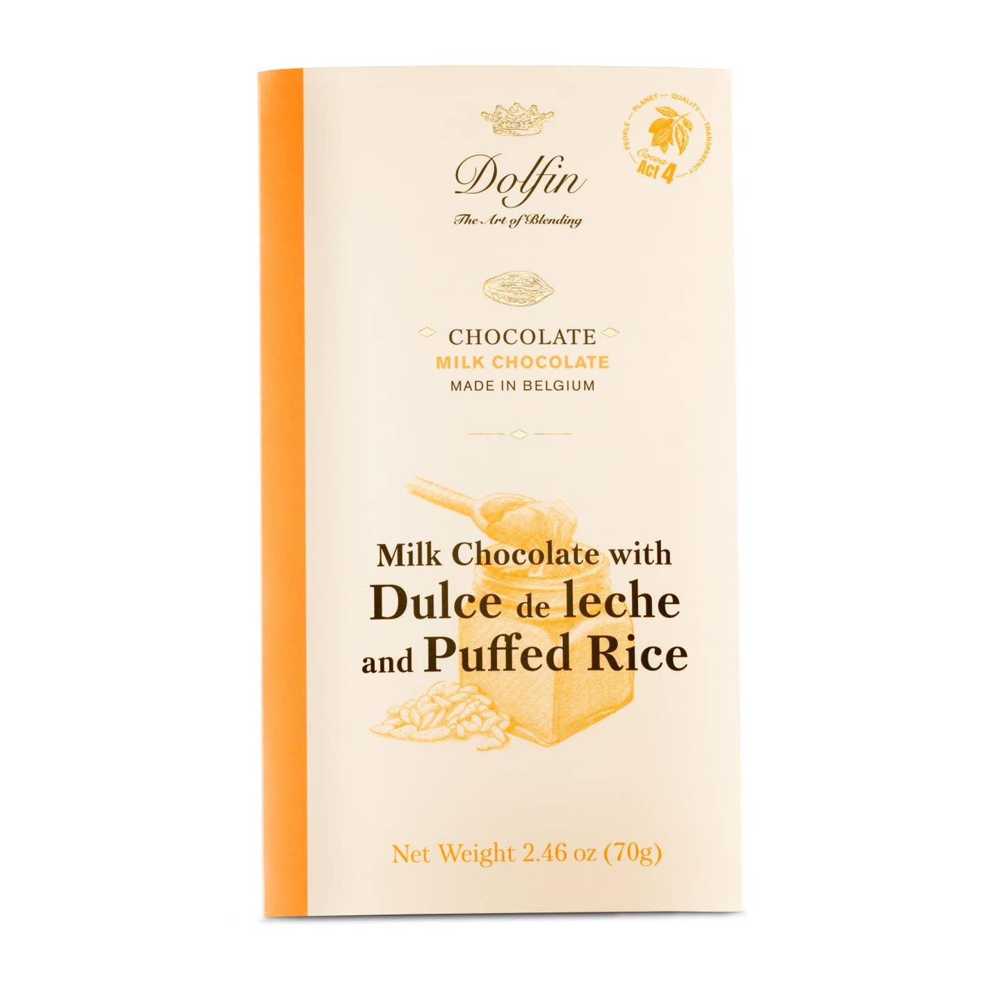 Dulce De Leche and Crispy Rice Milk Chocolate Bar