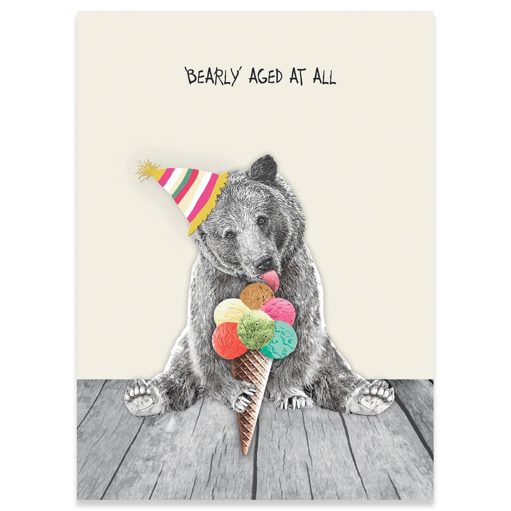 Bearly Aged Birthday Greeting Card