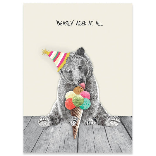 Bearly Aged Birthday Greeting Card