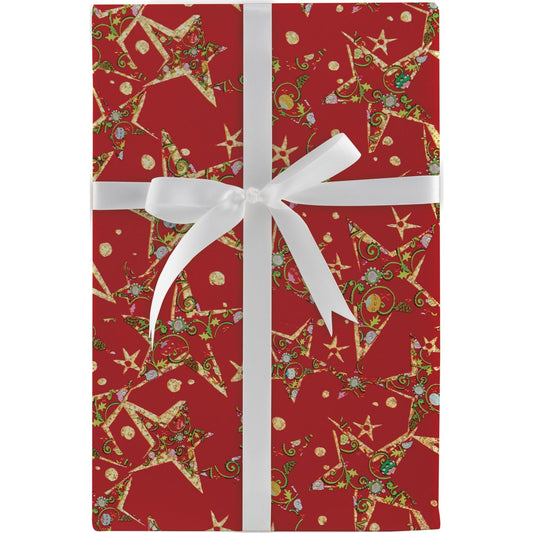 Ornate Christmas Stars Gift Wrap