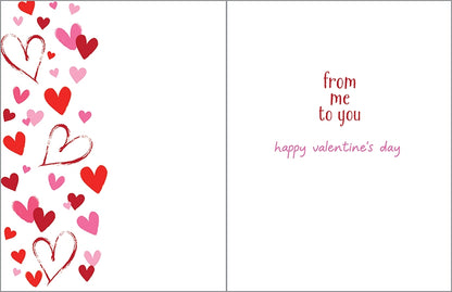 Valentine Greeting Card - Bright Hearts - Hearts On Pink