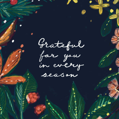 Grateful for You in Every Season — Love, Thank You Card: Eco-friendly card pocket