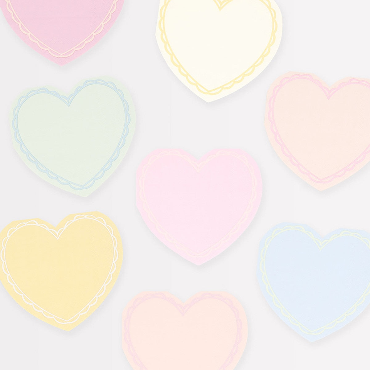 Pastel Heart Small Napkins